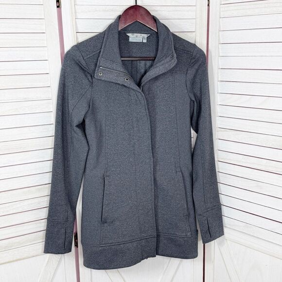 Athleta Reflection Full Zip Knit Mid Weight Tunic Jacket Dark Grey XS - Picture 8 of 13